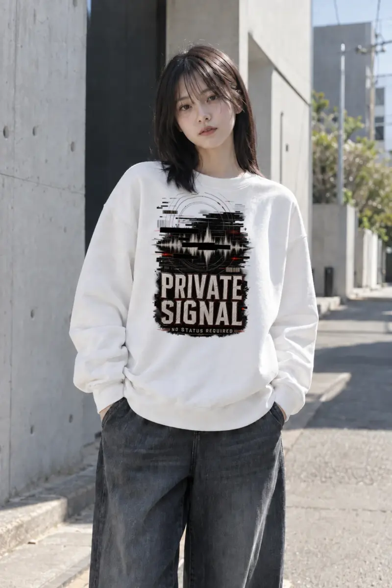 "Private Signal" Heavy Blend Unisex Crewneck Sweatshirt | Gildan 18000