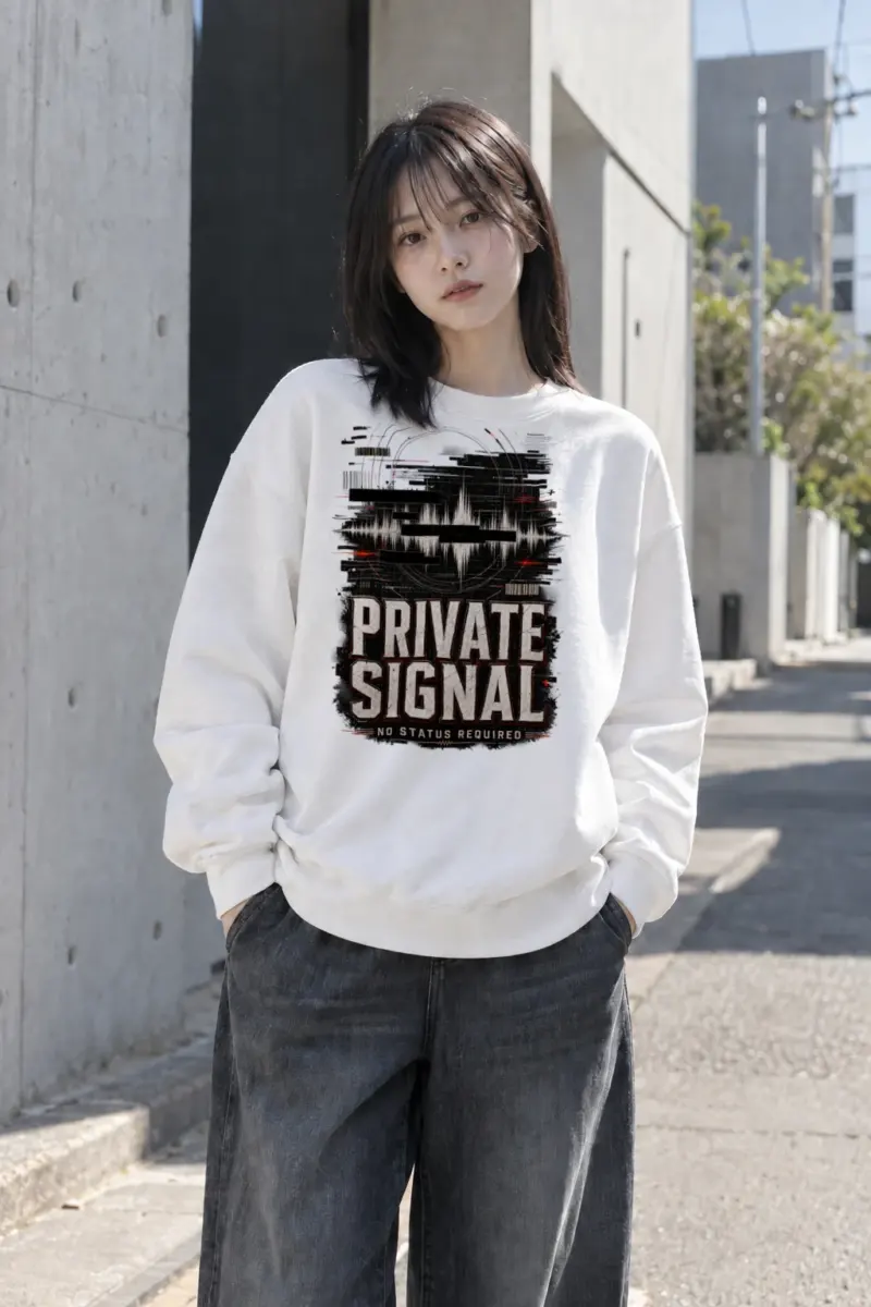 "Private Signal" Heavy Blend Unisex Crewneck Sweatshirt | Gildan 18000