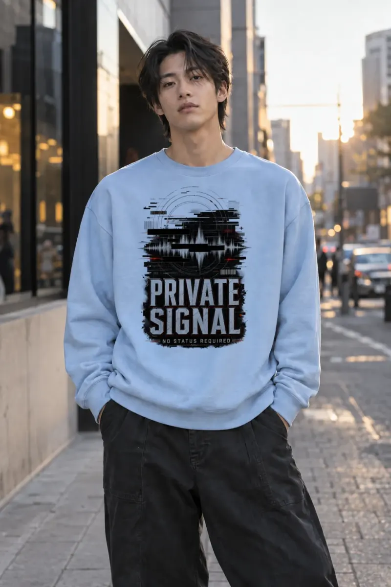 "Private Signal" Heavy Blend Unisex Crewneck Sweatshirt | Gildan 18000