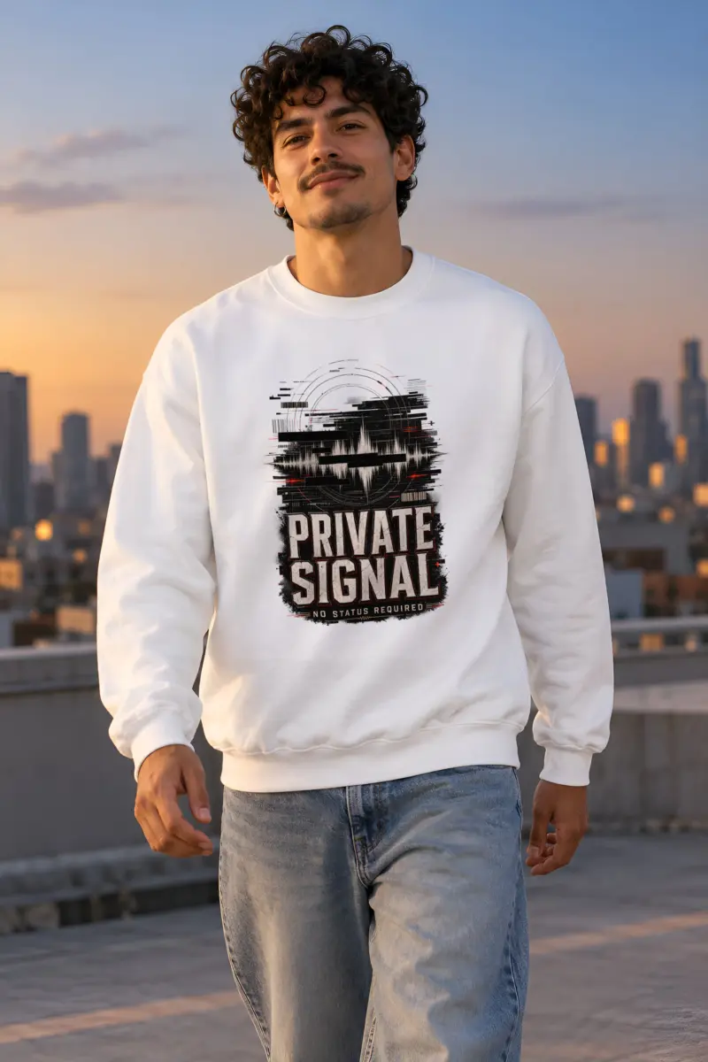 "Private Signal" Heavy Blend Unisex Crewneck Sweatshirt