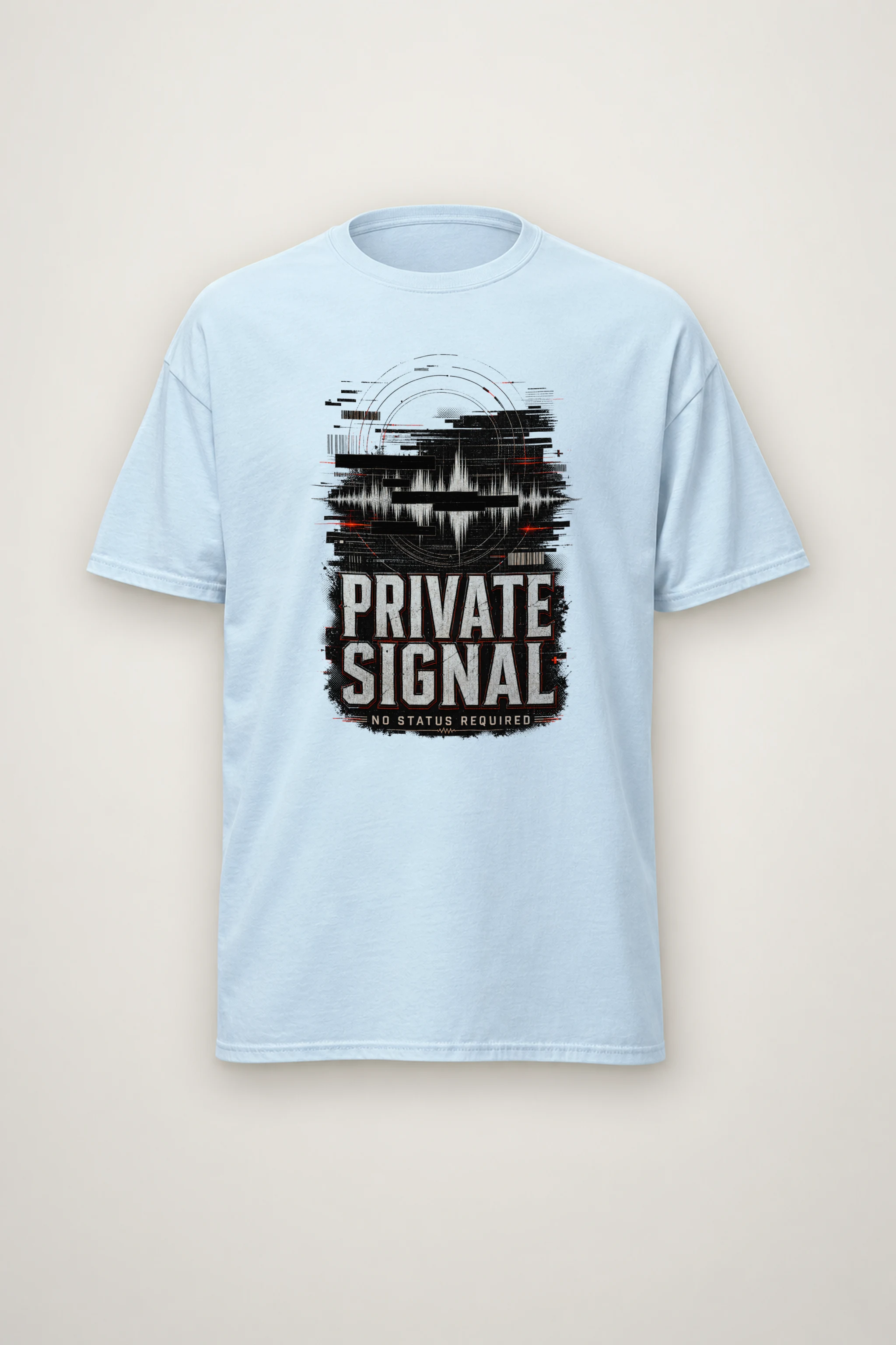 "Private Signal" Heavyweight Unisex Crewneck T-shirt