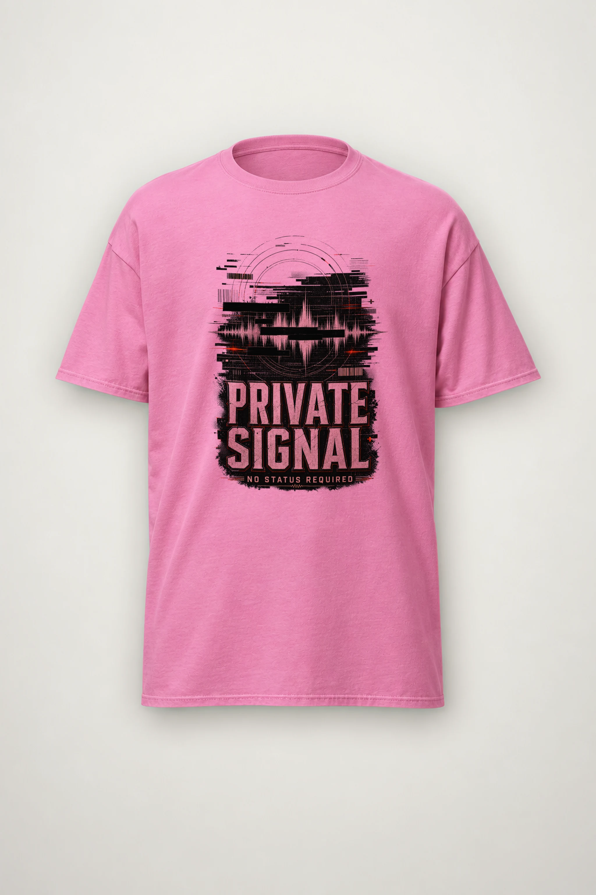 "Private Signal" Heavyweight Unisex Crewneck T-shirt