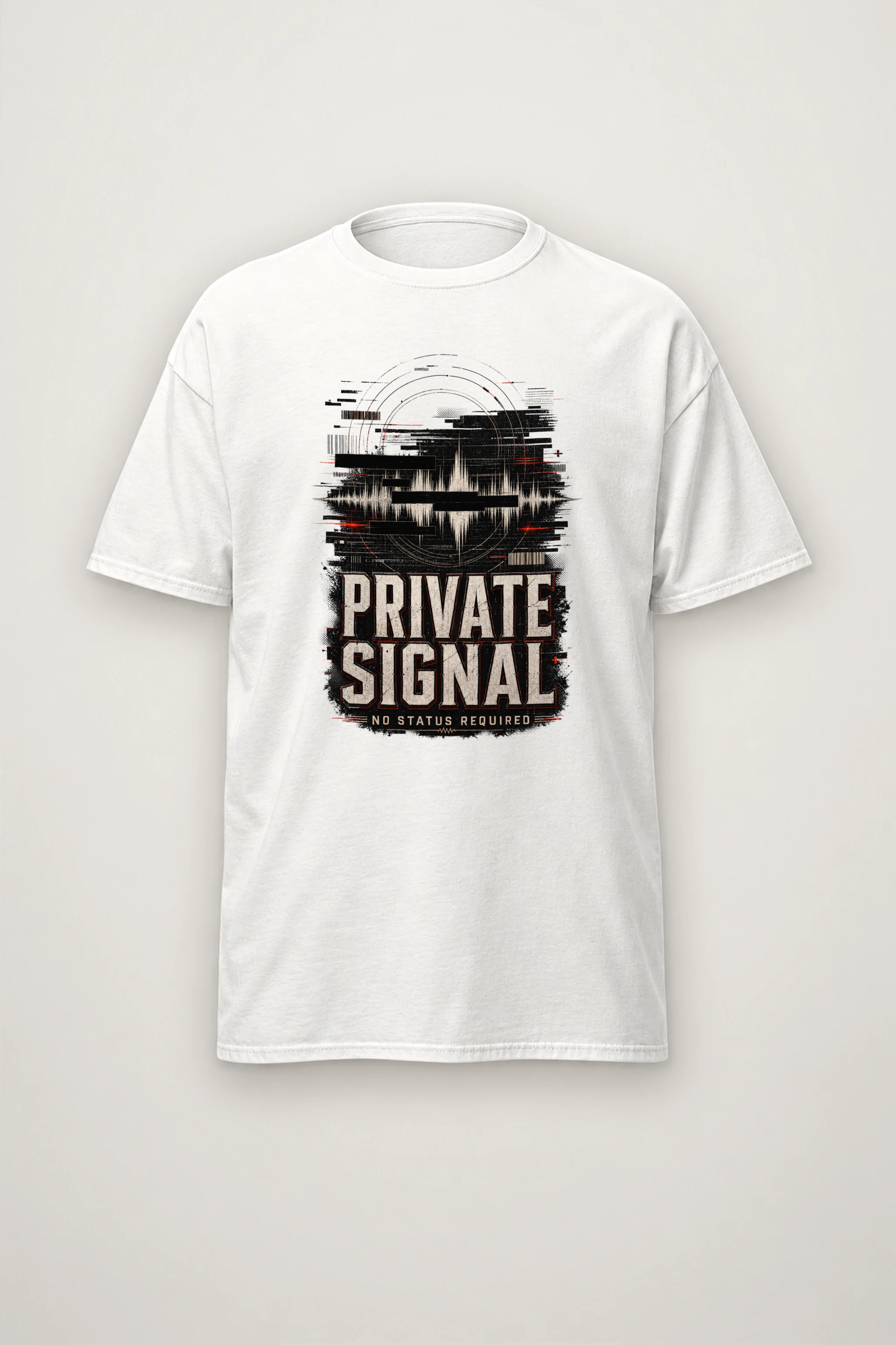 "Private Signal" Heavyweight Unisex Crewneck T-shirt