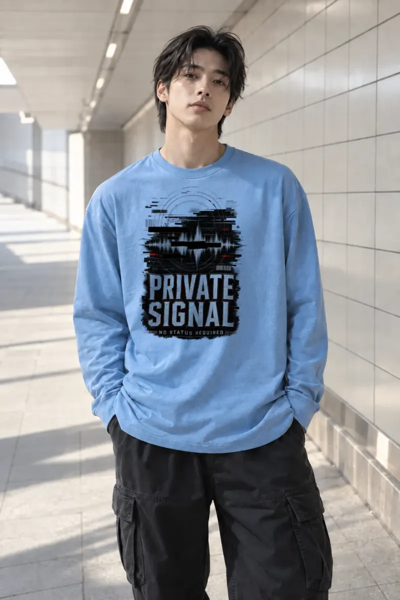 “Private Signal” Unisex Longsleeve T-shirt | Gildan 2400