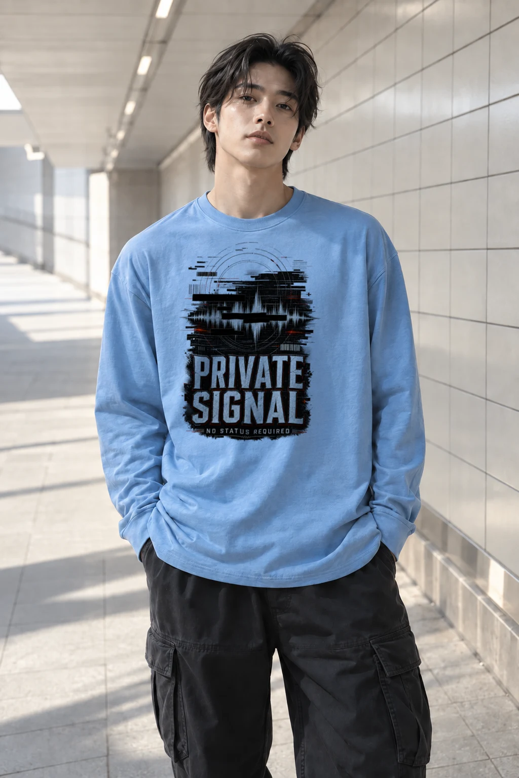 "Private Signal" Unisex Longsleeve T-shirt | Gildan 2400
