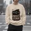 "Private Signal" Unisex Sponge Fleece Crewneck Sweatshirt | Bella + Canvas 3901