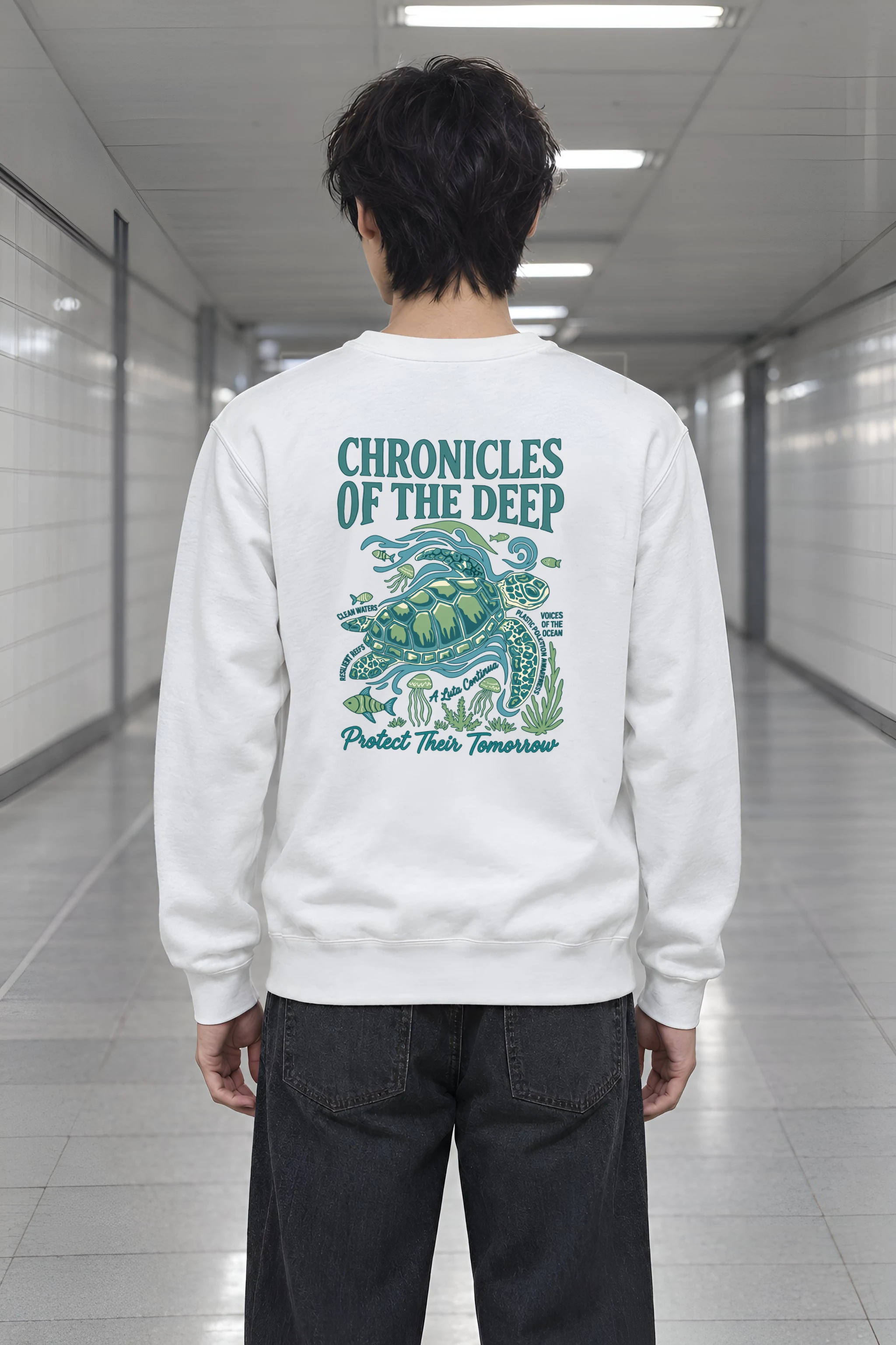 "Protect Their Tomorrow" Heavy Blend Unisex Crewneck Sweatshirt