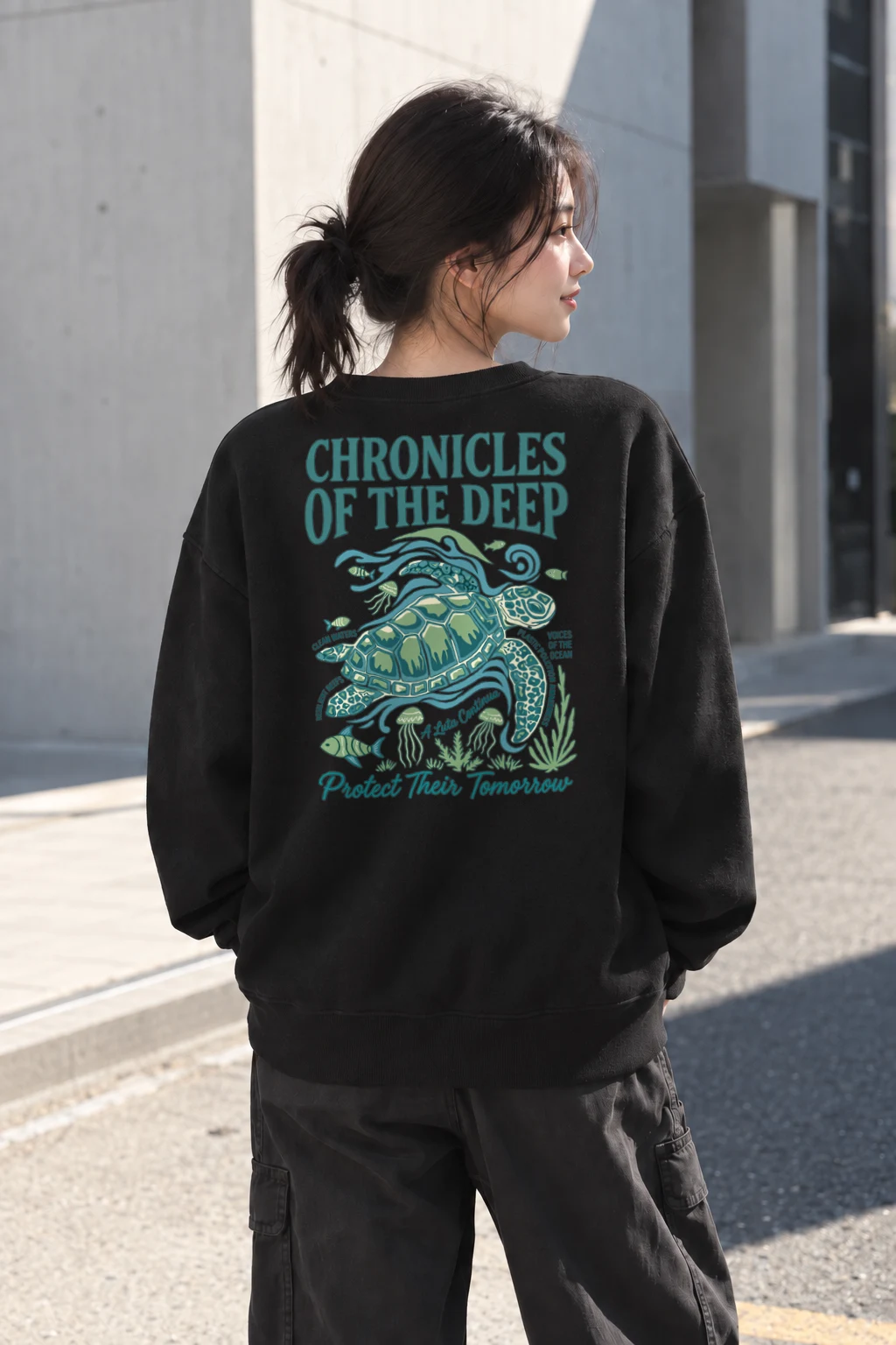 "Protect Their Tomorrow" Heavy Blend Unisex Crewneck Sweatshirt | Gildan 18000