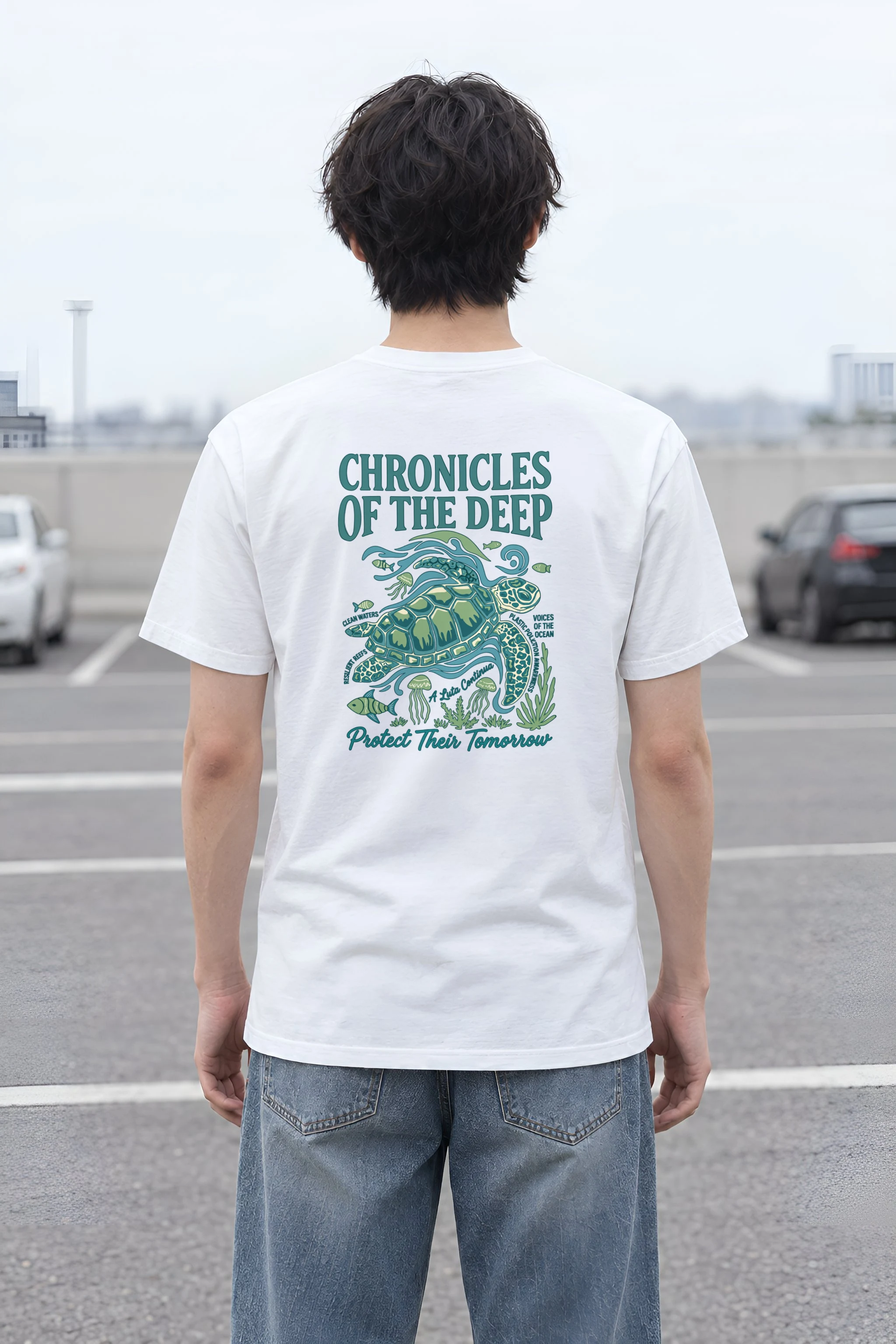 "Protect Their Tomorrow" Heavyweight Unisex Crewneck T-shirt