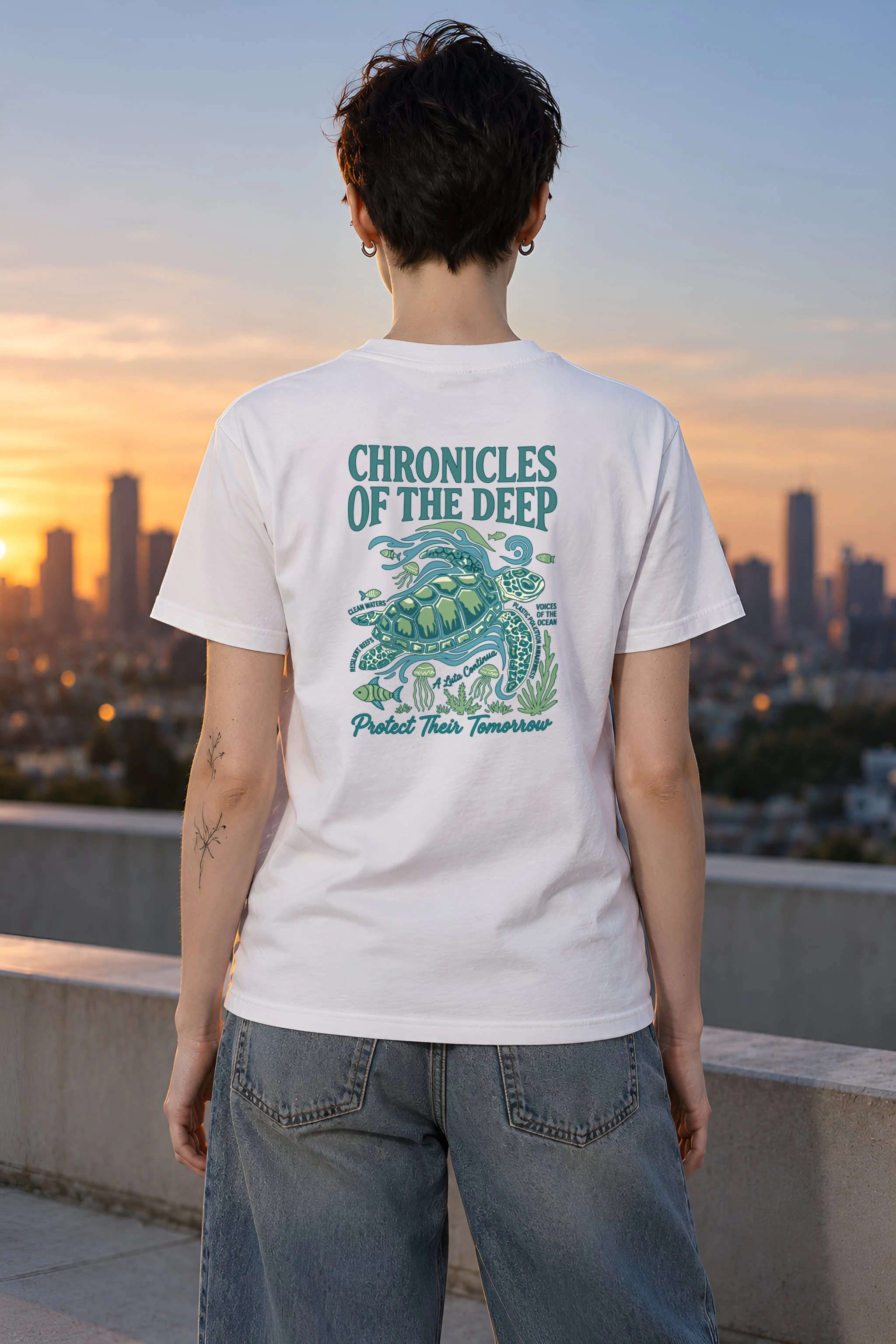 "Protect Their Tomorrow" Heavyweight Unisex Crewneck T-shirt