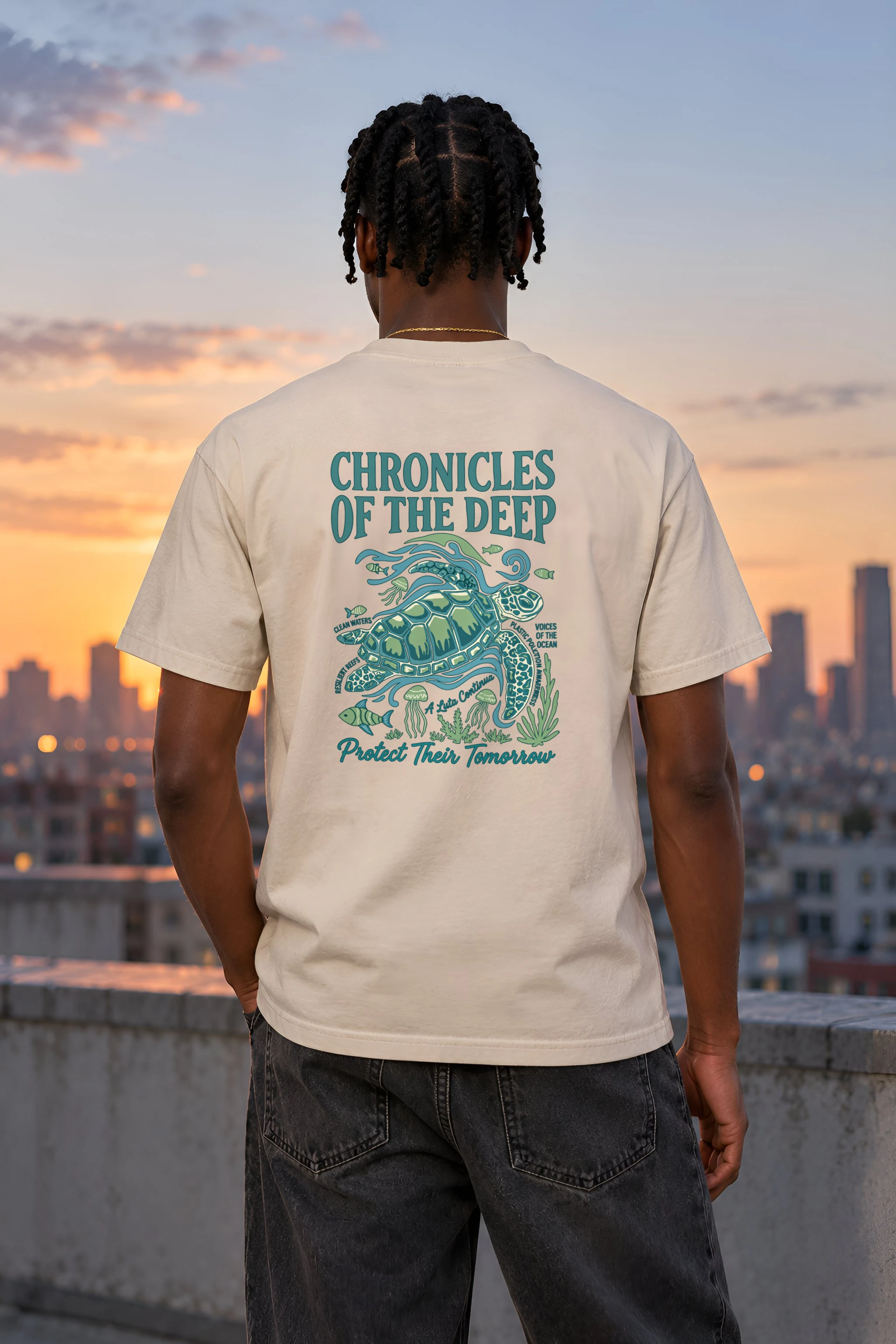 "Protect Their Tomorrow" Heavyweight Unisex Crewneck T-shirt