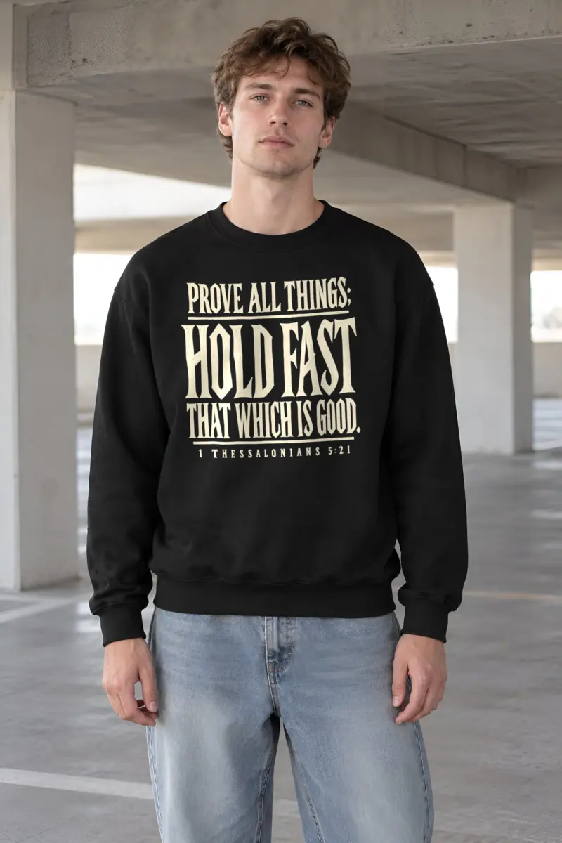 "Prove All Things Hold Fast" 1 Crewneck Sweatshirt