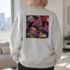 "Psychedelic Floral Bloom" Heavy Blend Unisex Crewneck Sweatshirt | Gildan 18000