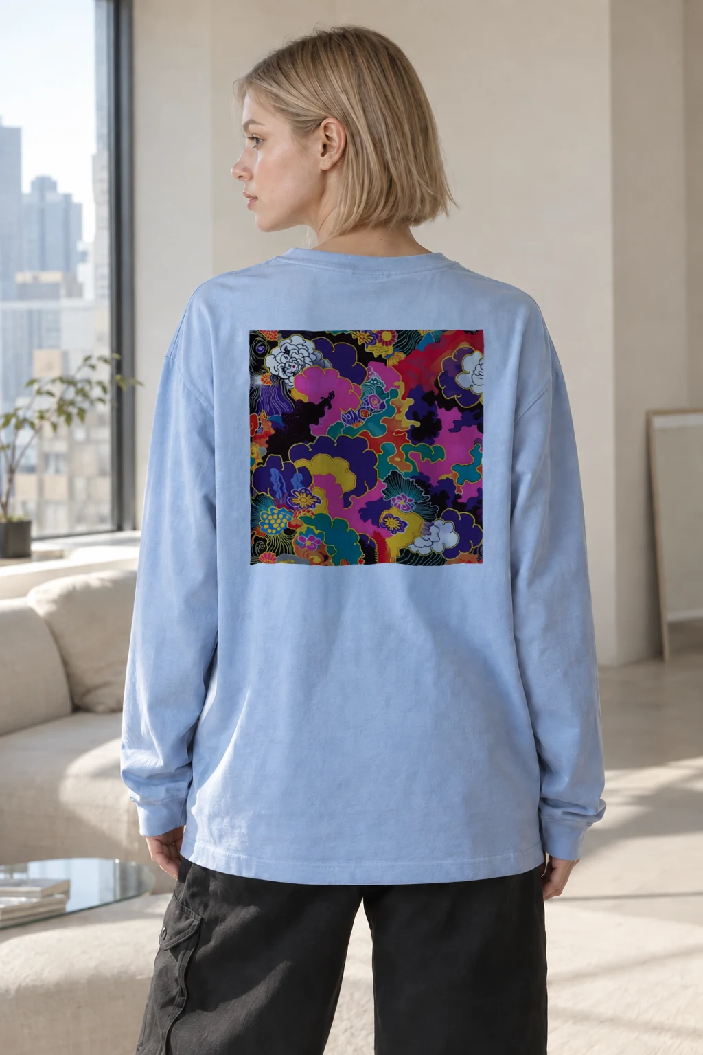 "Psychedelic Garden" Unisex Longsleeve T-shirt | Gildan 2400