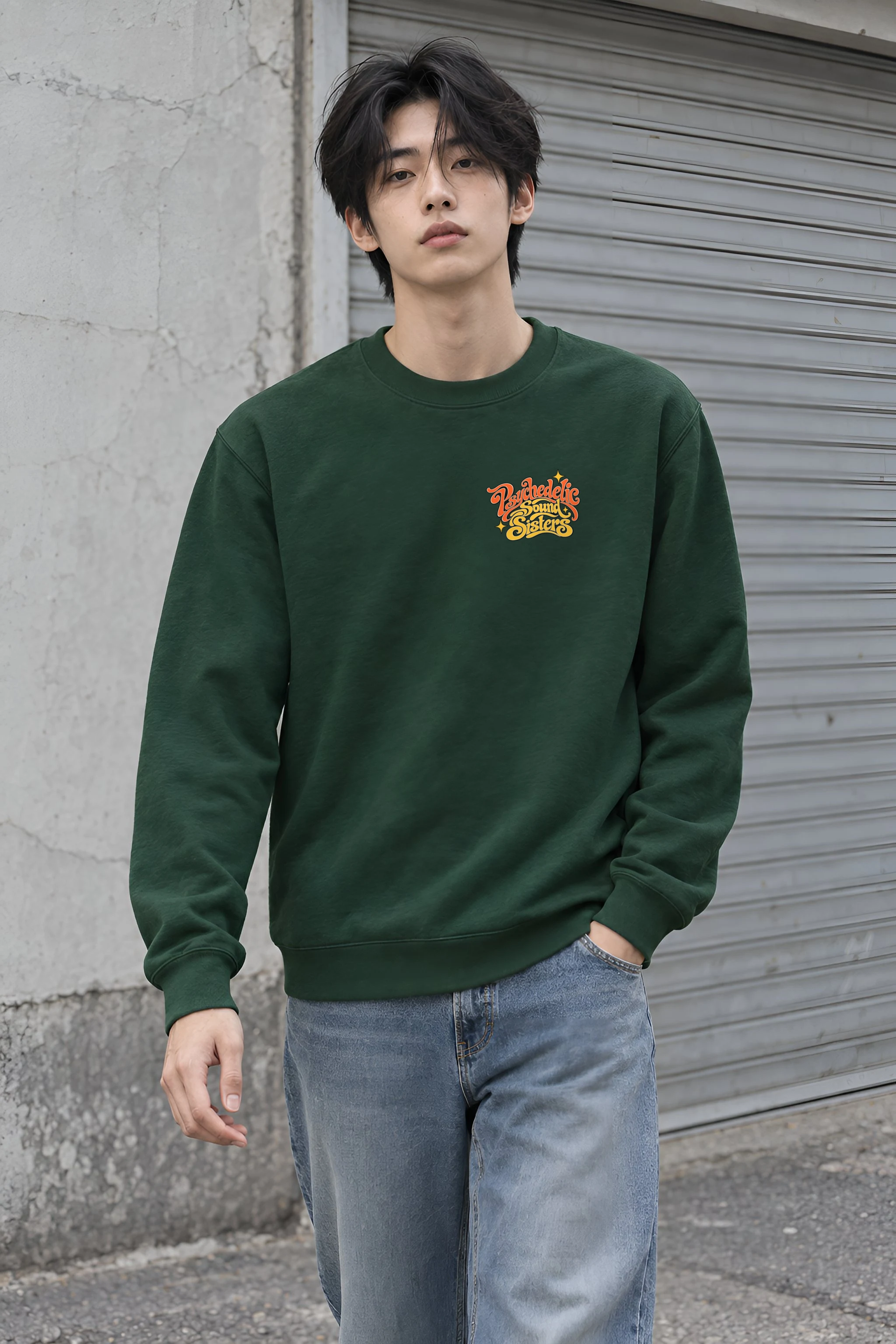 "Psychedelic Sound Sisters" Heavy Blend Unisex Crewneck Sweatshirt