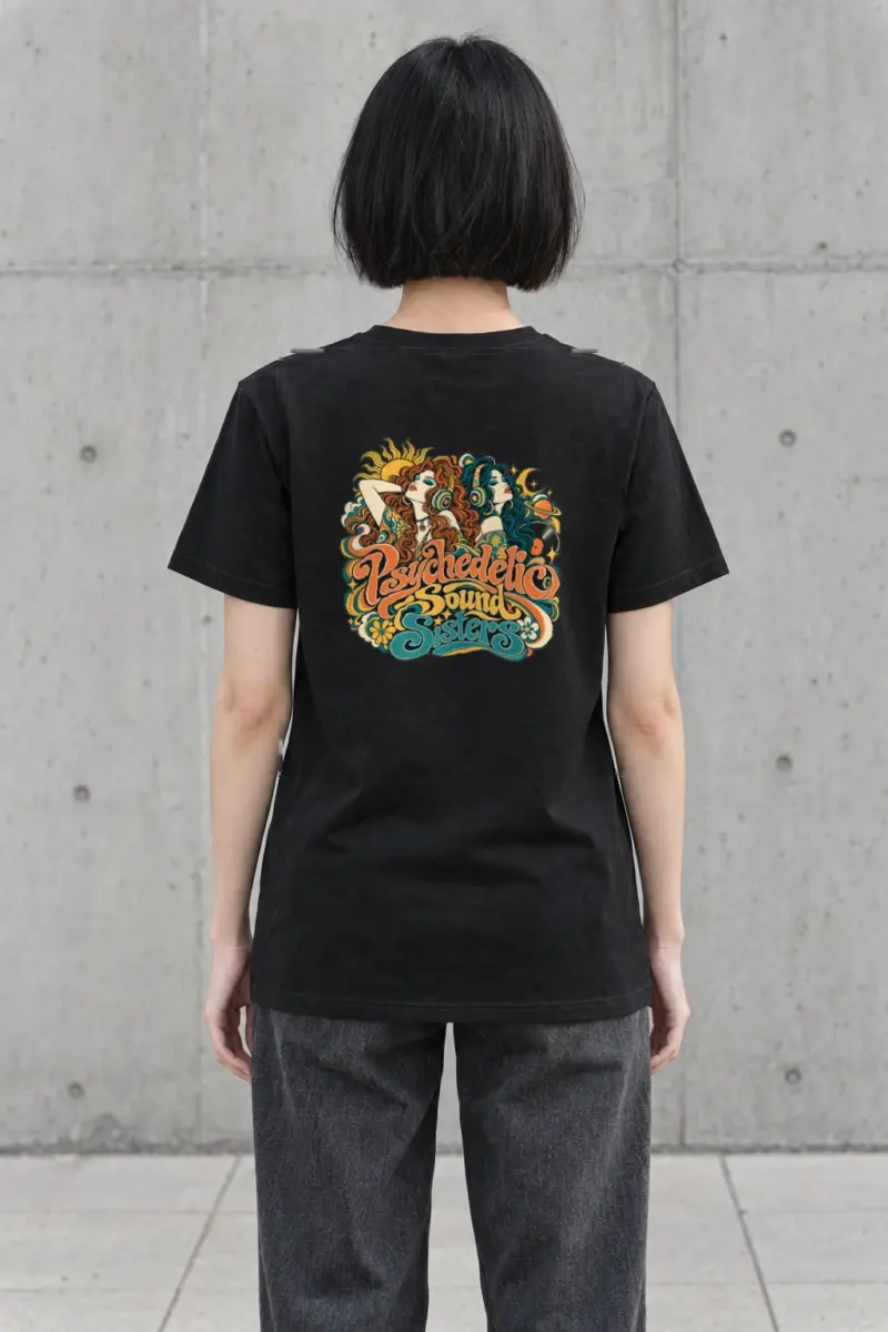"Psychedelic Sound Sisters" Heavyweight Unisex Crewneck T-shirt