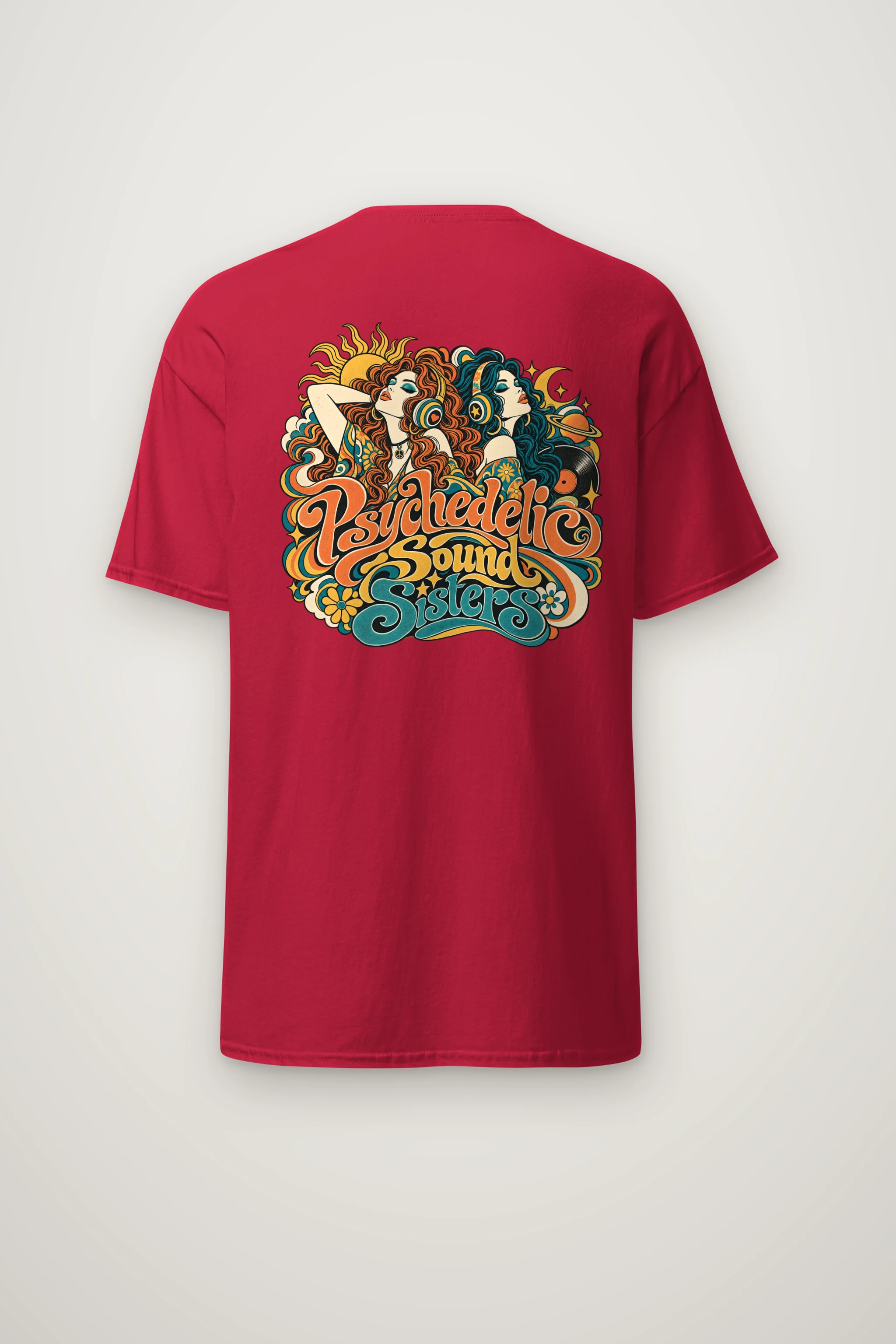 "Psychedelic Sound Sisters" Heavyweight Unisex Crewneck T-shirt