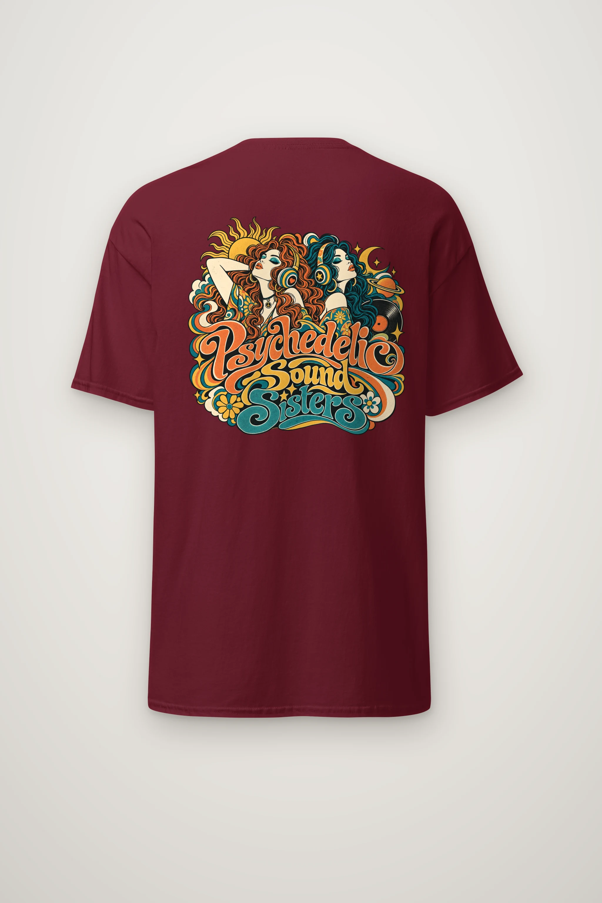 "Psychedelic Sound Sisters" Heavyweight Unisex Crewneck T-shirt