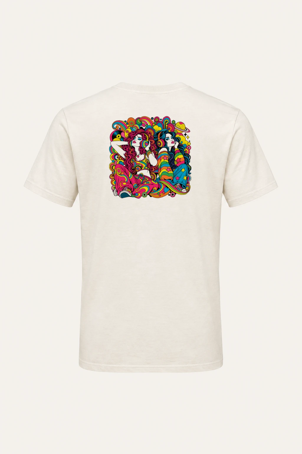 "Psychedelic Sound Sisters" Heavyweight Unisex Crewneck T-shirt | Gildan 5000