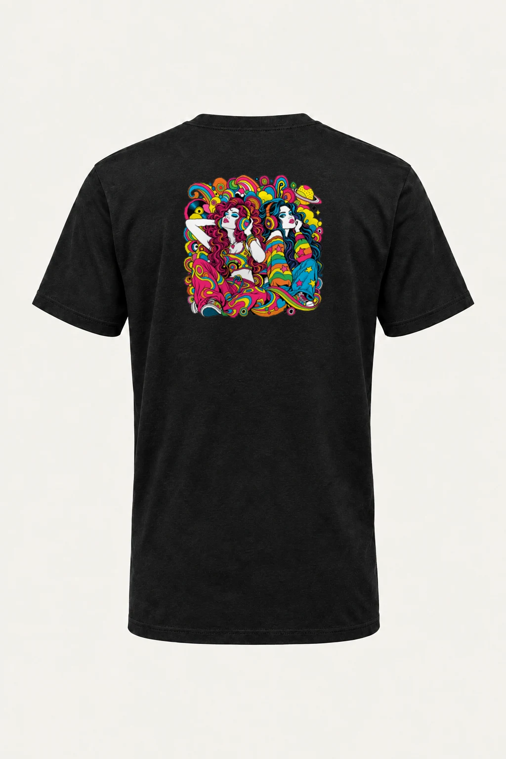"Psychedelic Sound Sisters" Heavyweight Unisex Crewneck T-shirt | Gildan 5000