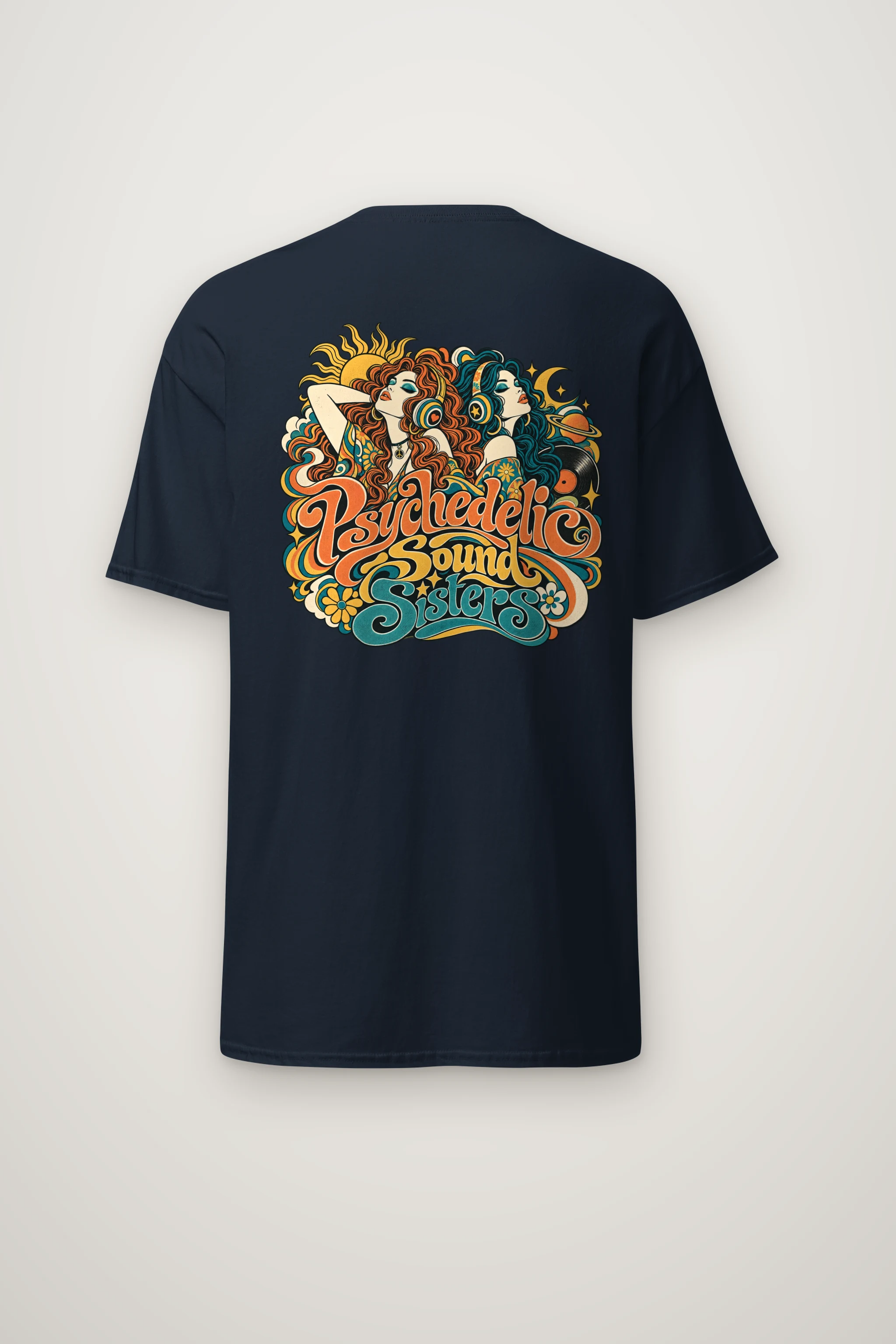 "Psychedelic Sound Sisters" Heavyweight Unisex Crewneck T-shirt