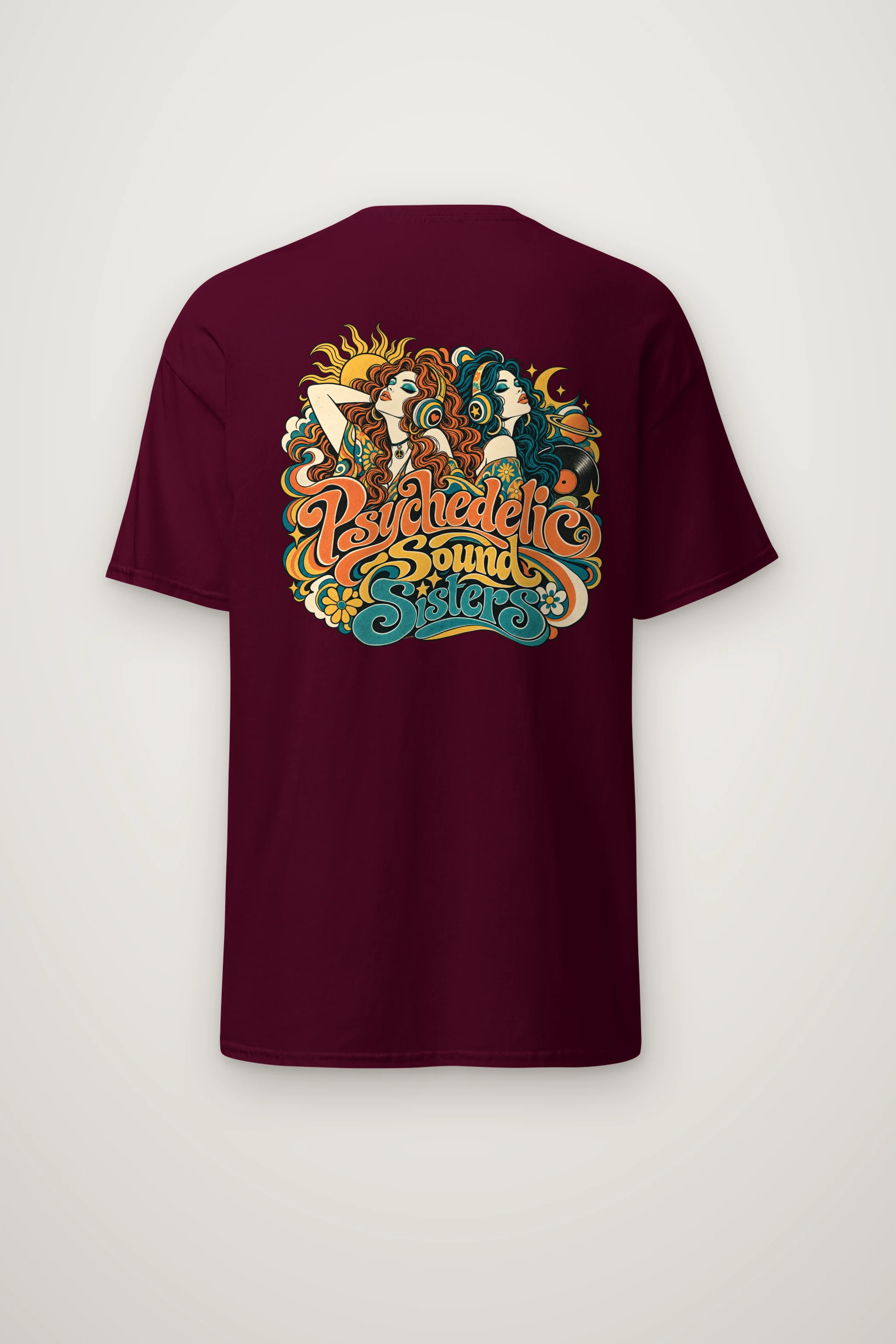 "Psychedelic Sound Sisters" Heavyweight Unisex Crewneck T-shirt