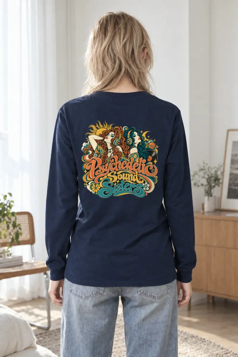 "Psychedelic Sound Sisters" Unisex Longsleeve T-shirt