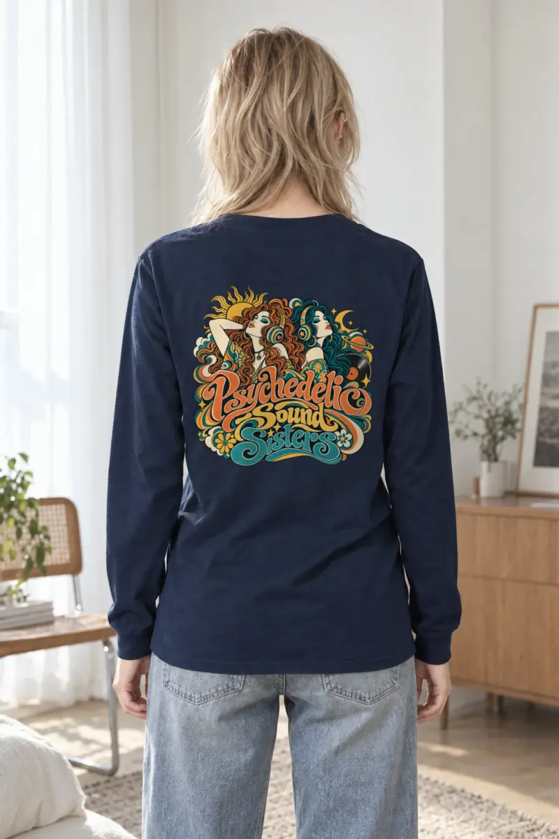 "Psychedelic Sound Sisters" Unisex Longsleeve T-shirt