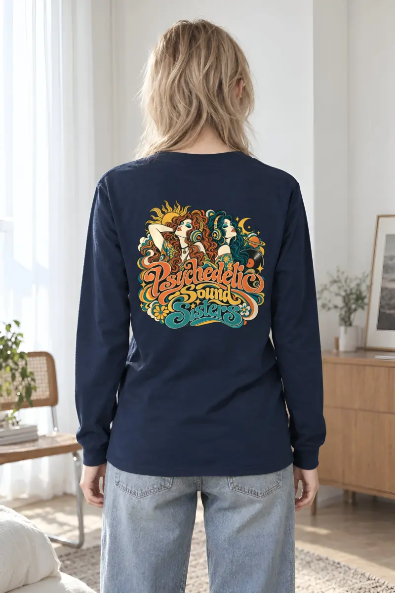 "Psychedelic Sound Sisters" Unisex Longsleeve T-shirt