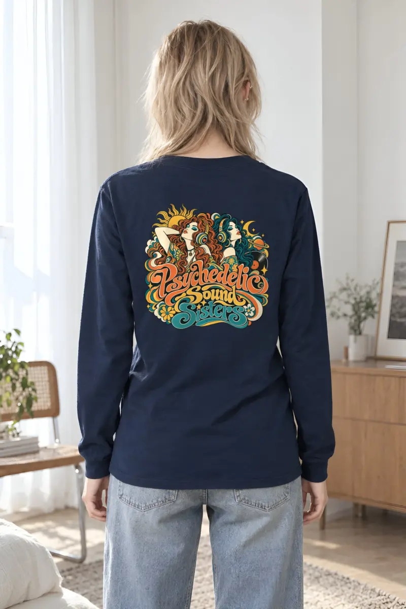 "Psychedelic Sound Sisters" Unisex Longsleeve T-shirt