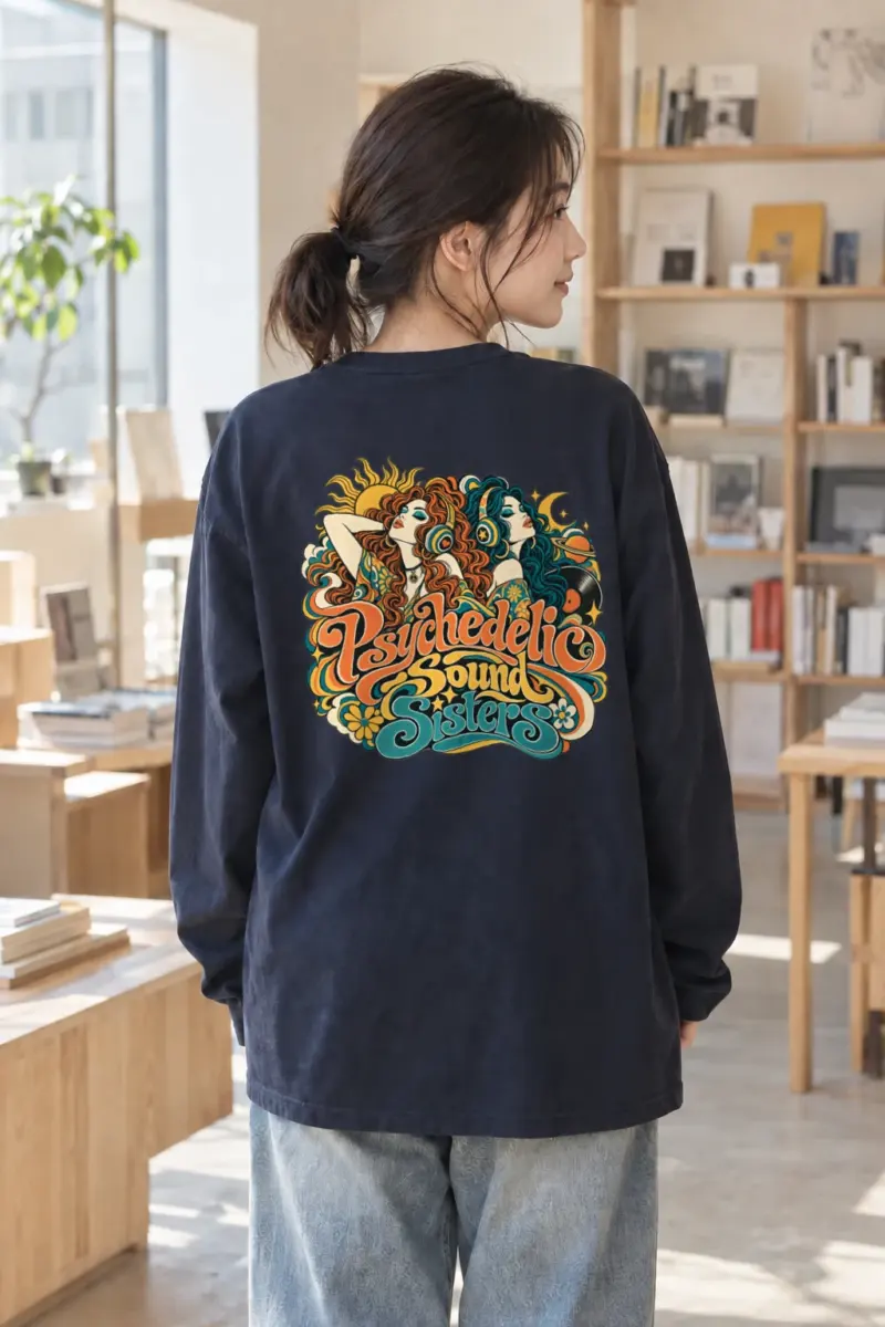 "Psychedelic Sound Sisters" Unisex Longsleeve T-shirt
