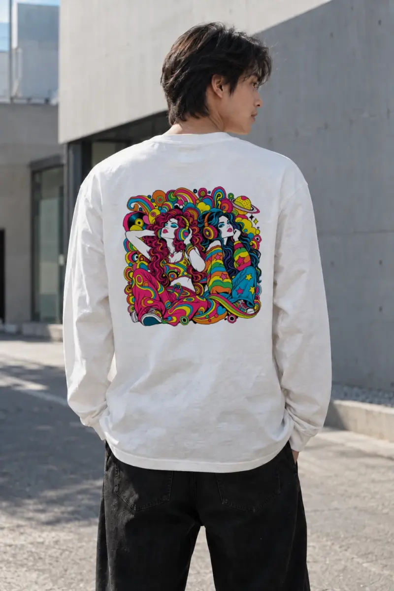 "Psychedelic Sound Sisters" Unisex Longsleeve T-shirt | Gildan 2400