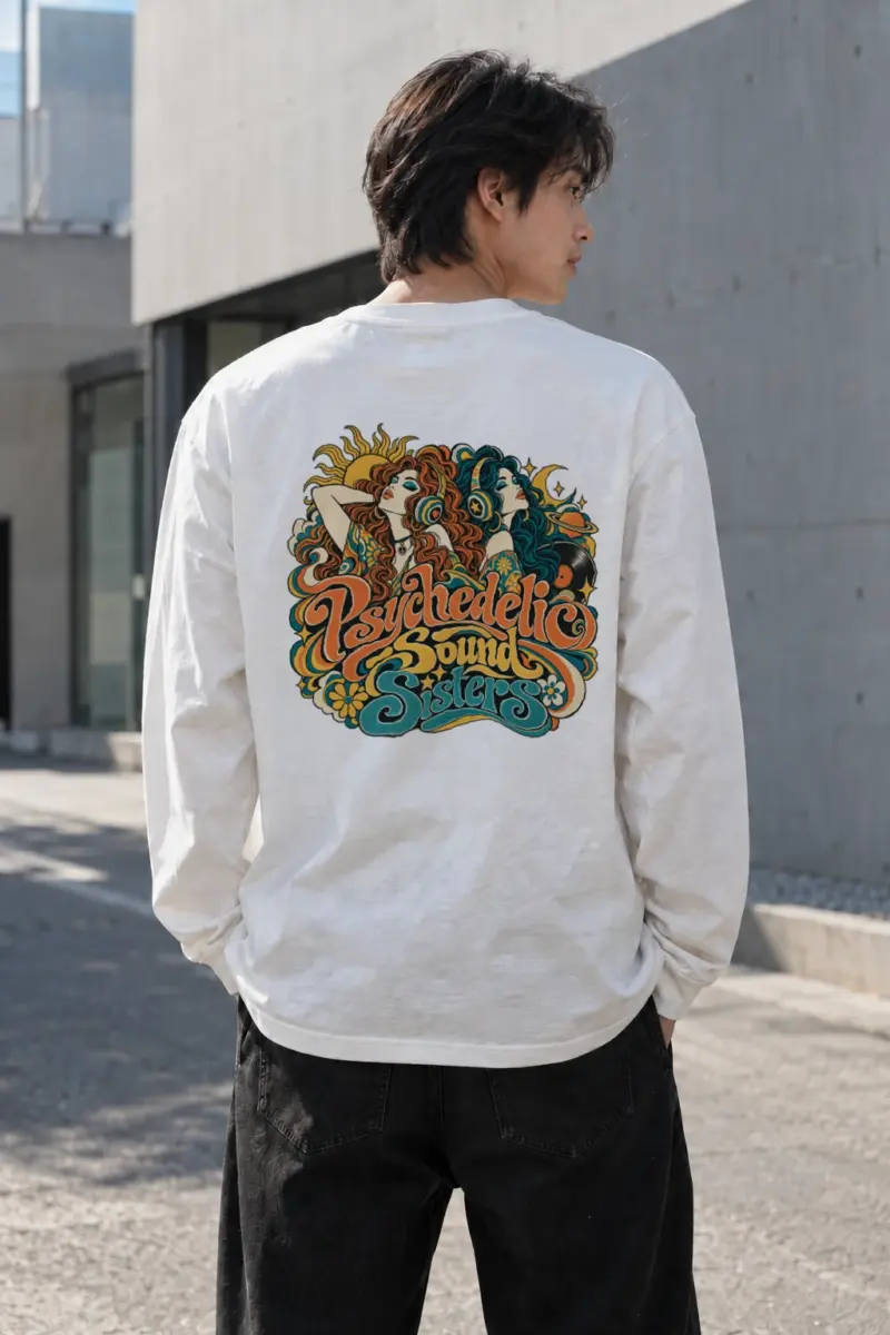 "Psychedelic Sound Sisters" Unisex Longsleeve T-shirt | Gildan 2400