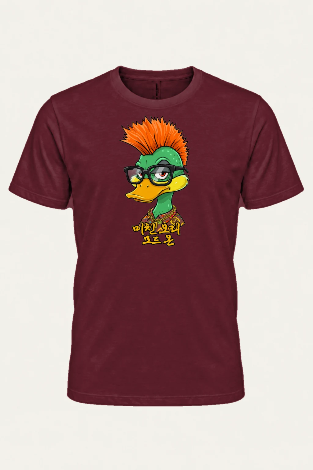"Punk Duck Headache" Heavyweight Unisex Crewneck T-shirt | Gildan 5000