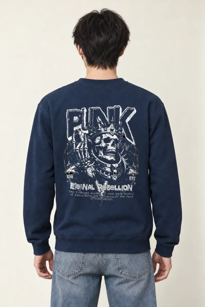 "Punk Eternal Rebellion" Heavy Blend Unisex Crewneck Sweatshirt