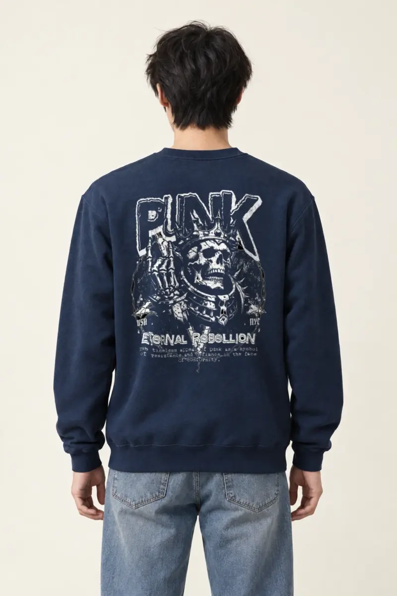 "Punk Eternal Rebellion" Heavy Blend Unisex Crewneck Sweatshirt | Gildan 18000