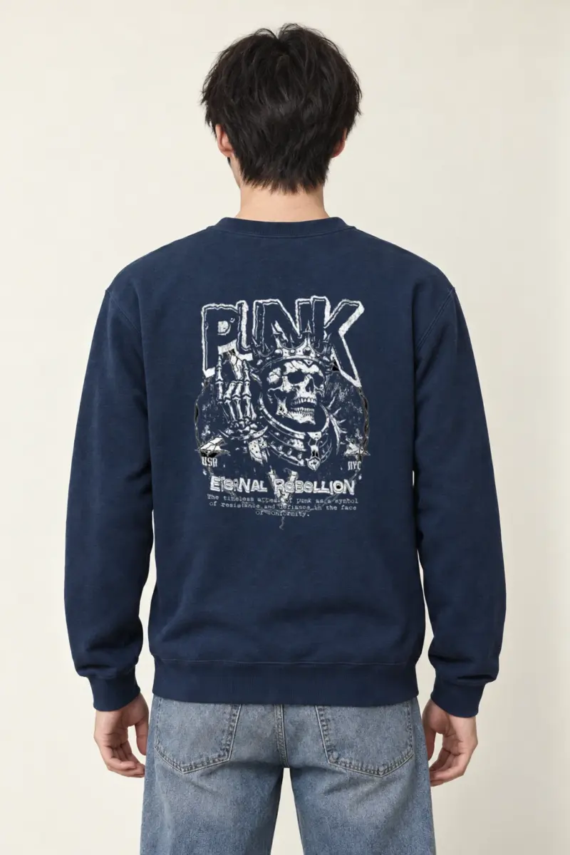 "Punk Eternal Rebellion" Heavy Blend Unisex Crewneck Sweatshirt