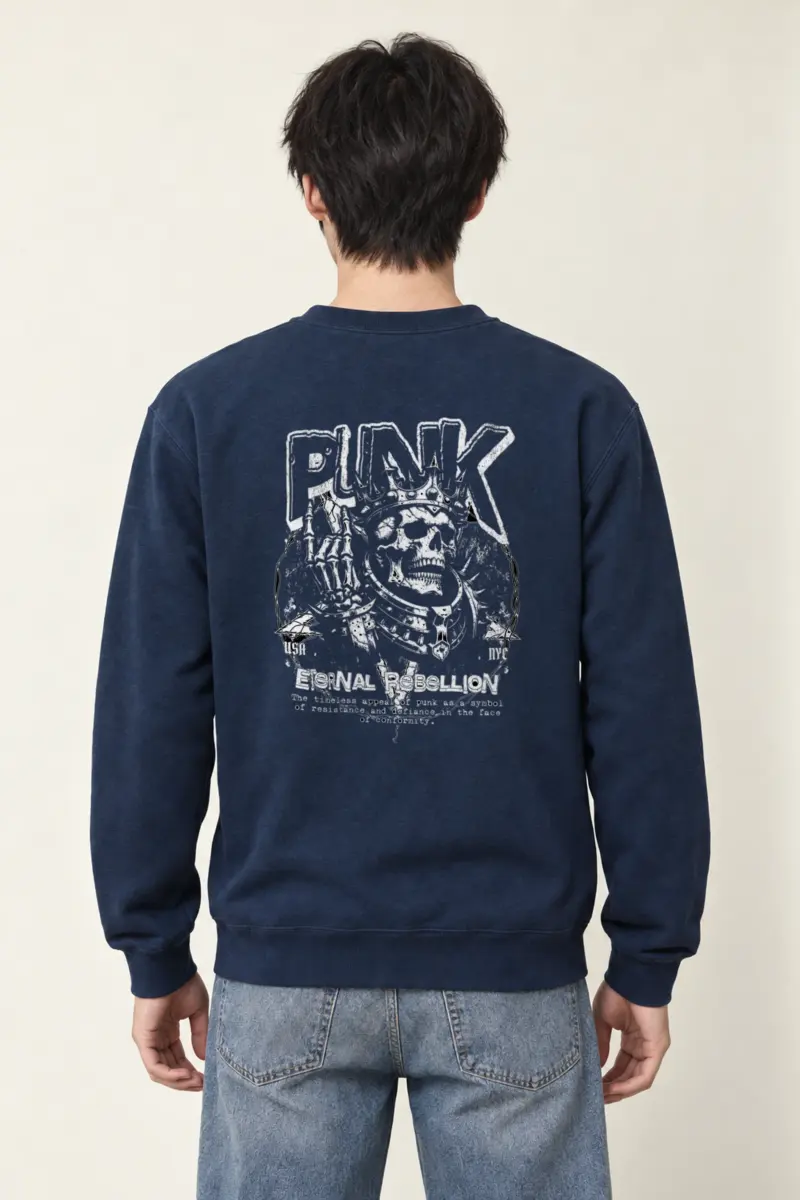 "Punk Eternal Rebellion" Heavy Blend Unisex Crewneck Sweatshirt