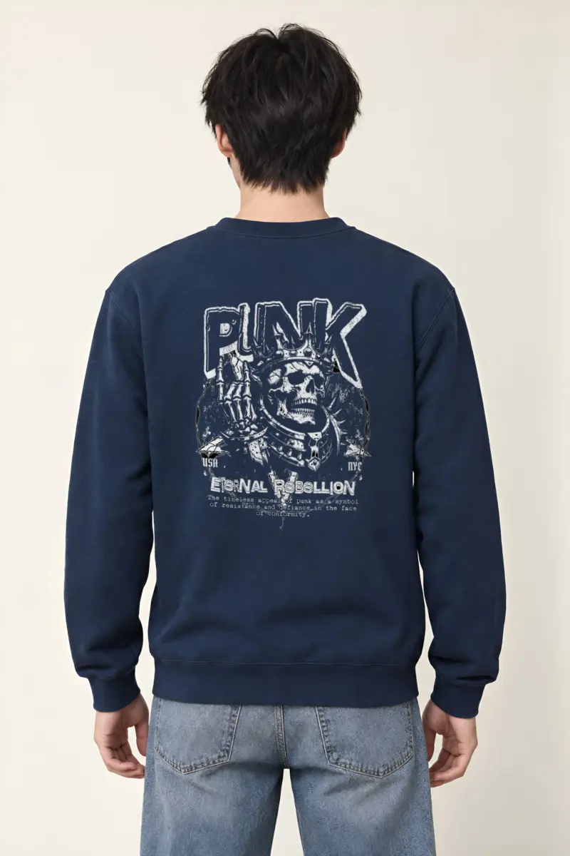 "Punk Eternal Rebellion" Heavy Blend Unisex Crewneck Sweatshirt