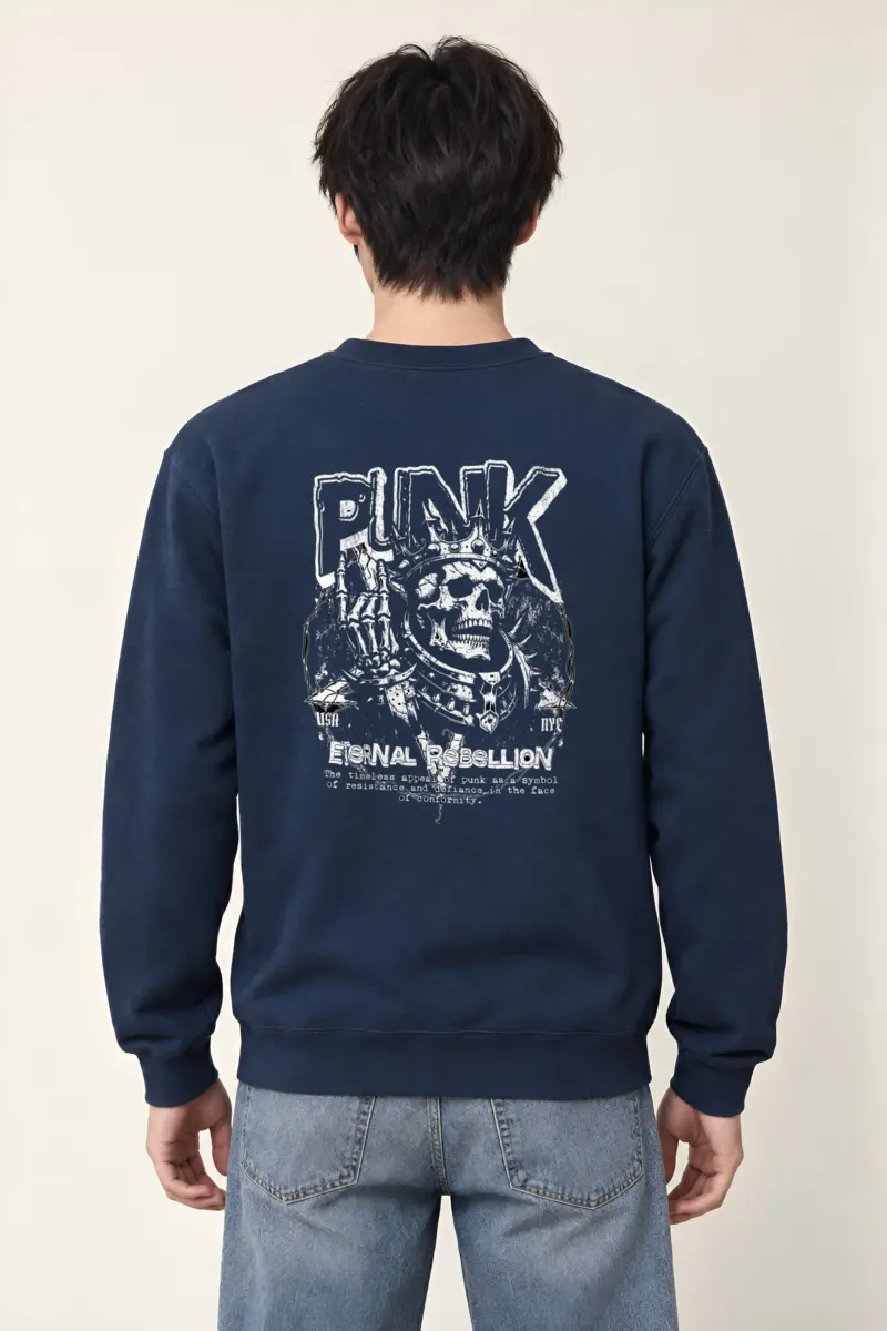 "Punk Eternal Rebellion" Heavy Blend Unisex Crewneck Sweatshirt