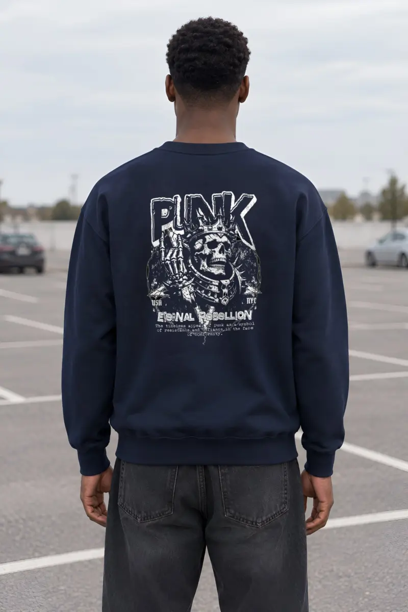 "Punk Eternal Rebellion" Heavy Blend Unisex Crewneck Sweatshirt