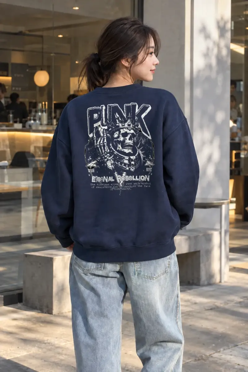 “Punk Eternal Rebellion” Heavy Blend Unisex Crewneck Sweatshirt | Gildan 18000