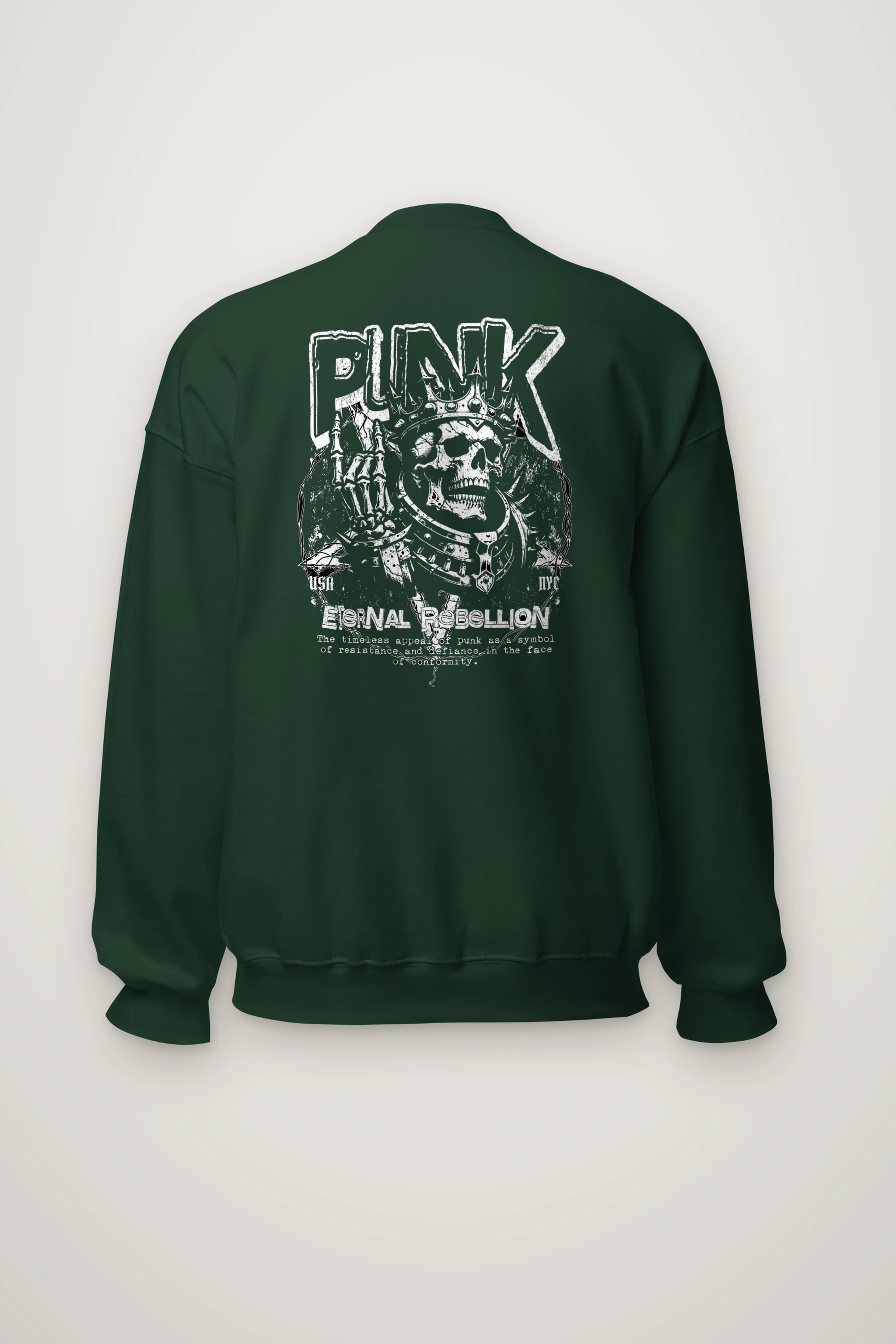 "Punk Eternal Rebellion" Heavy Blend Unisex Crewneck Sweatshirt