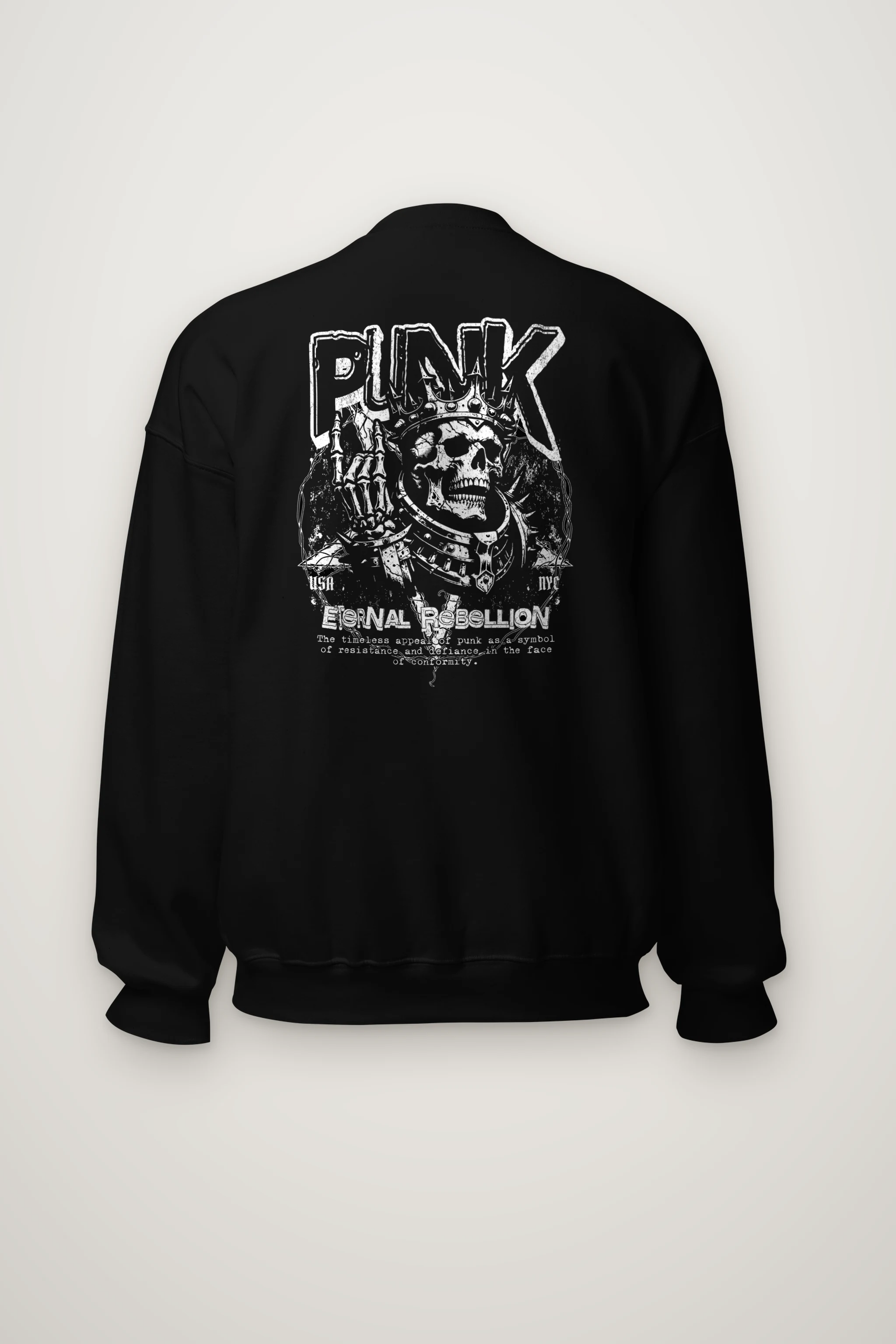 "Punk Eternal Rebellion" Heavy Blend Unisex Crewneck Sweatshirt