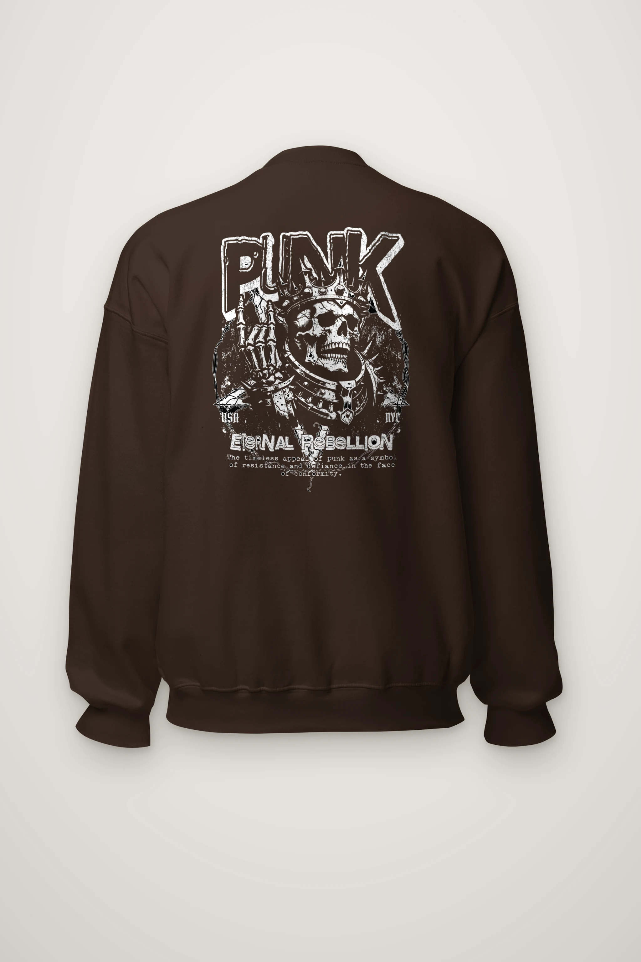 "Punk Eternal Rebellion" Heavy Blend Unisex Crewneck Sweatshirt
