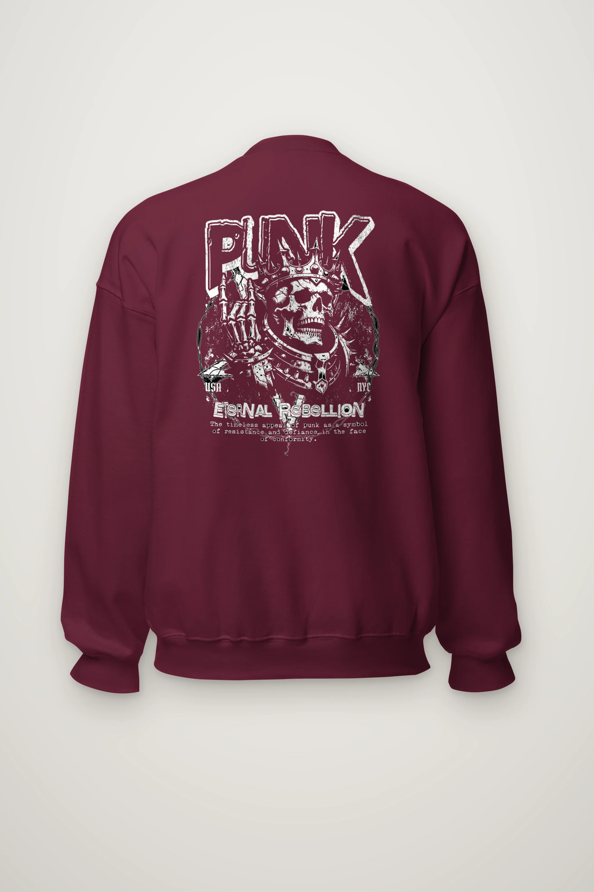 "Punk Eternal Rebellion" Heavy Blend Unisex Crewneck Sweatshirt