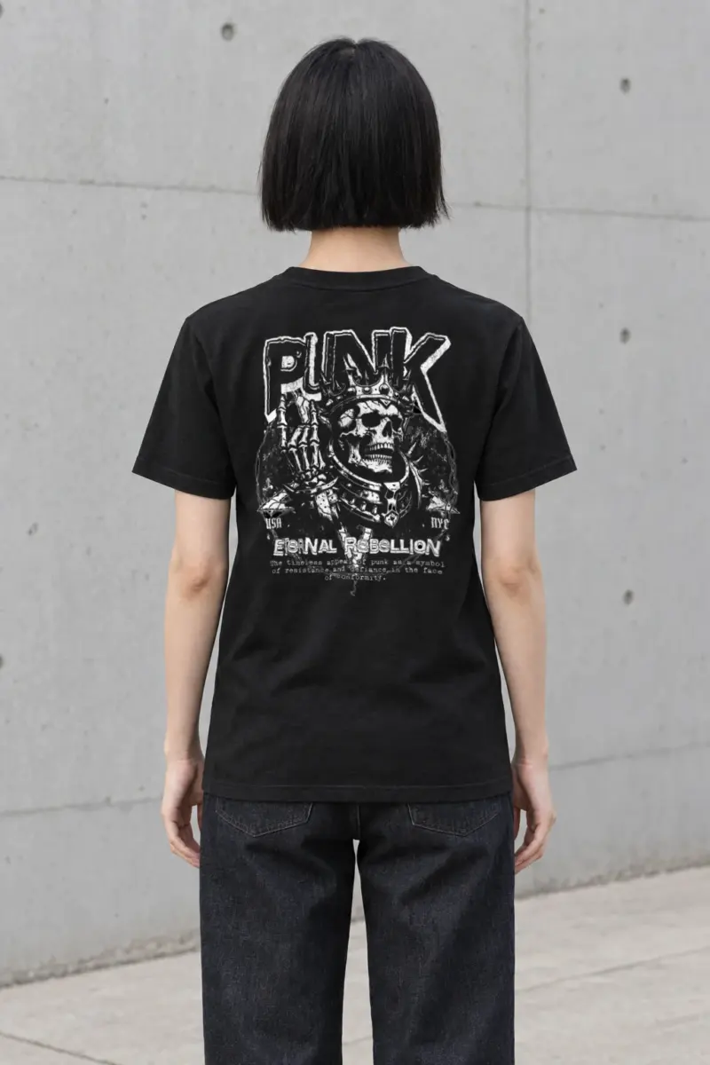 "Punk Eternal Rebellion" Heavyweight Unisex Crewneck T-shirt | Gildan 5000