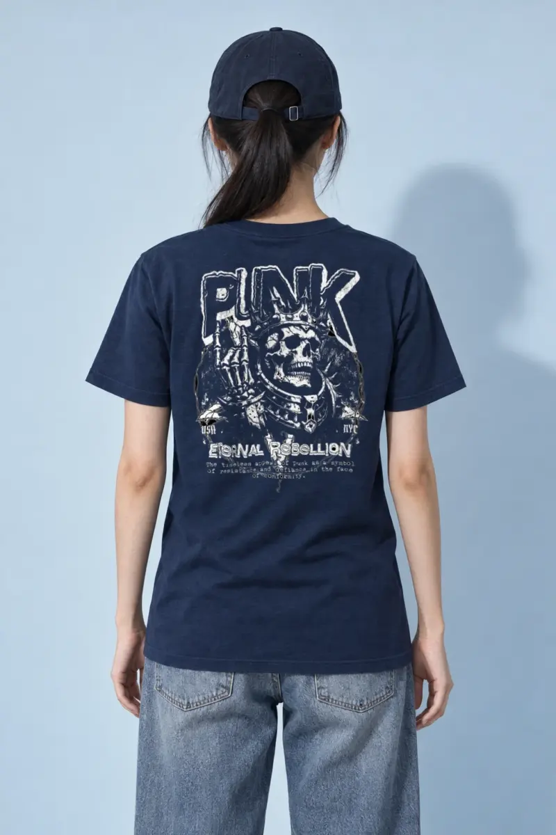 "Punk Eternal Rebellion" Heavyweight Unisex Crewneck T-shirt | Gildan 5000