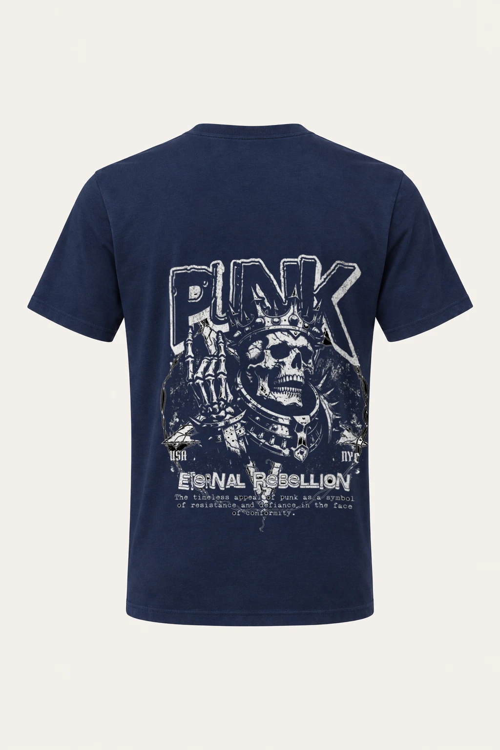 "Punk Eternal Rebellion" Heavyweight Unisex Crewneck T-shirt | Gildan 5000