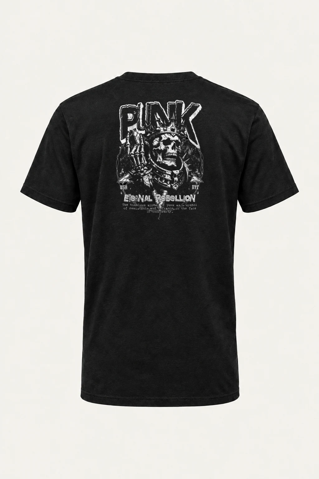 "Punk Eternal Rebellion" Heavyweight Unisex Crewneck T-shirt | Gildan 5000